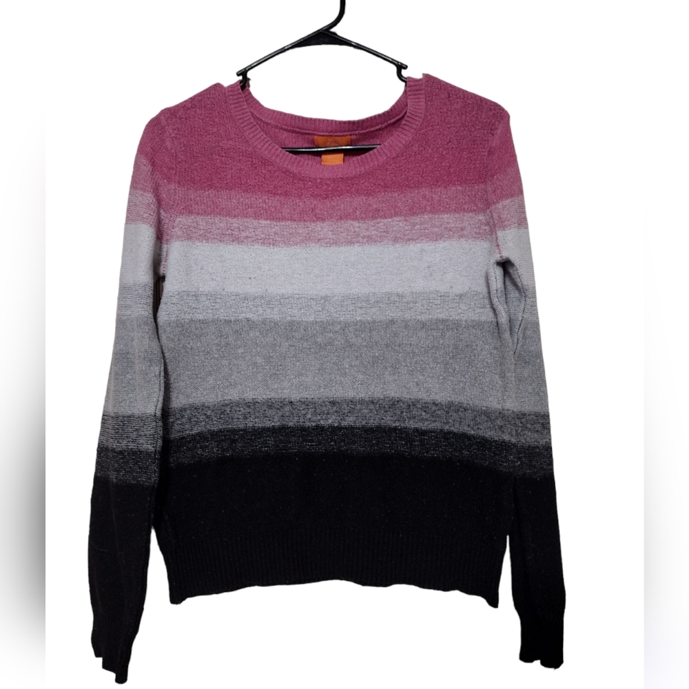 Joe Fresh Striped Pink, White, Gray, & Black, Size Small